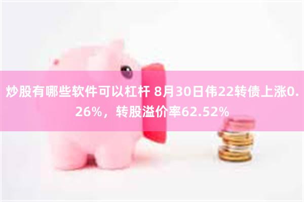 炒股有哪些软件可以杠杆 8月30日伟22转债上涨0.26%，转股溢价率62.52%