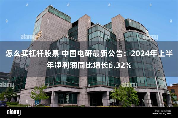 怎么买杠杆股票 中国电研最新公告：2024年上半年净利润同比增长6.32%
